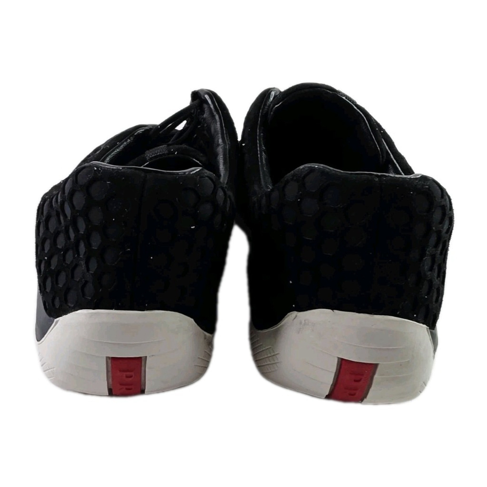 Prada Calzature Donna Black Seude Trainer Sneakers Woman's Size 36.5 - Picture 4 of 7